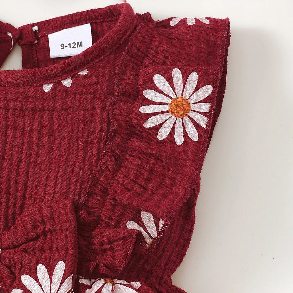 Blooming Daisy Summer Sleeveless Casual  Dress