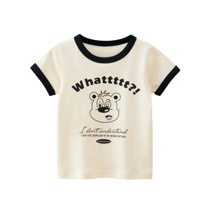 Graffiti Print Everyday Fun Kids Cotton Graphic Shirt