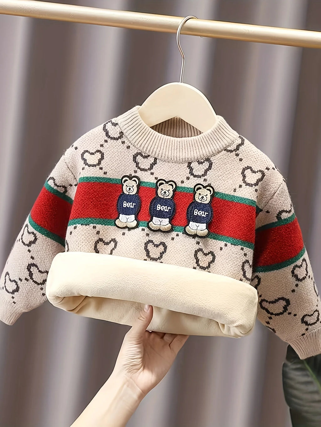 Warm Bear Knit Sweater for Kids