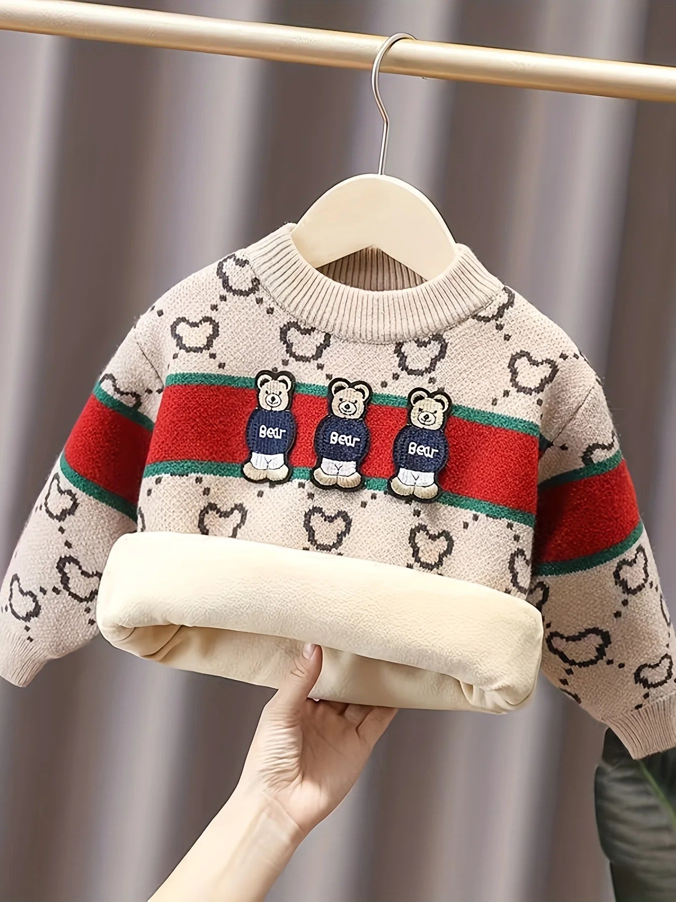 Warm Bear Knit Sweater for Kids