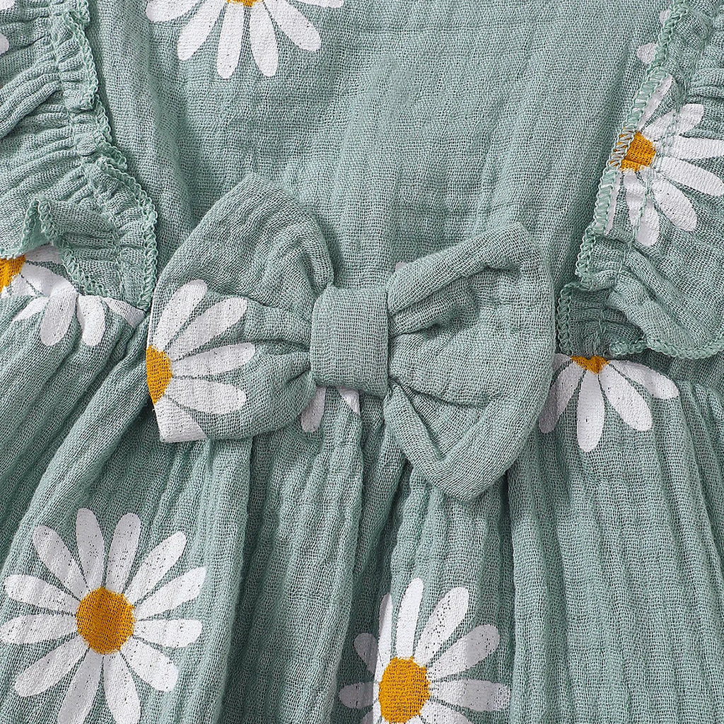 Blooming Daisy Summer Sleeveless Casual  Dress