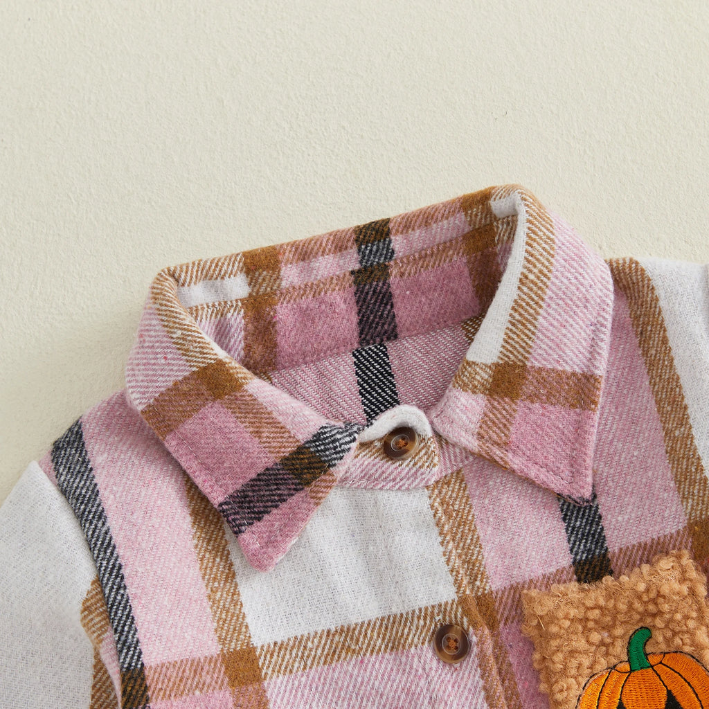 Little Pumpkin Embroidery Cardigan Coat