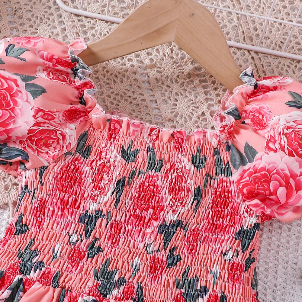 Sweet Summer Rose Dress for Kids
