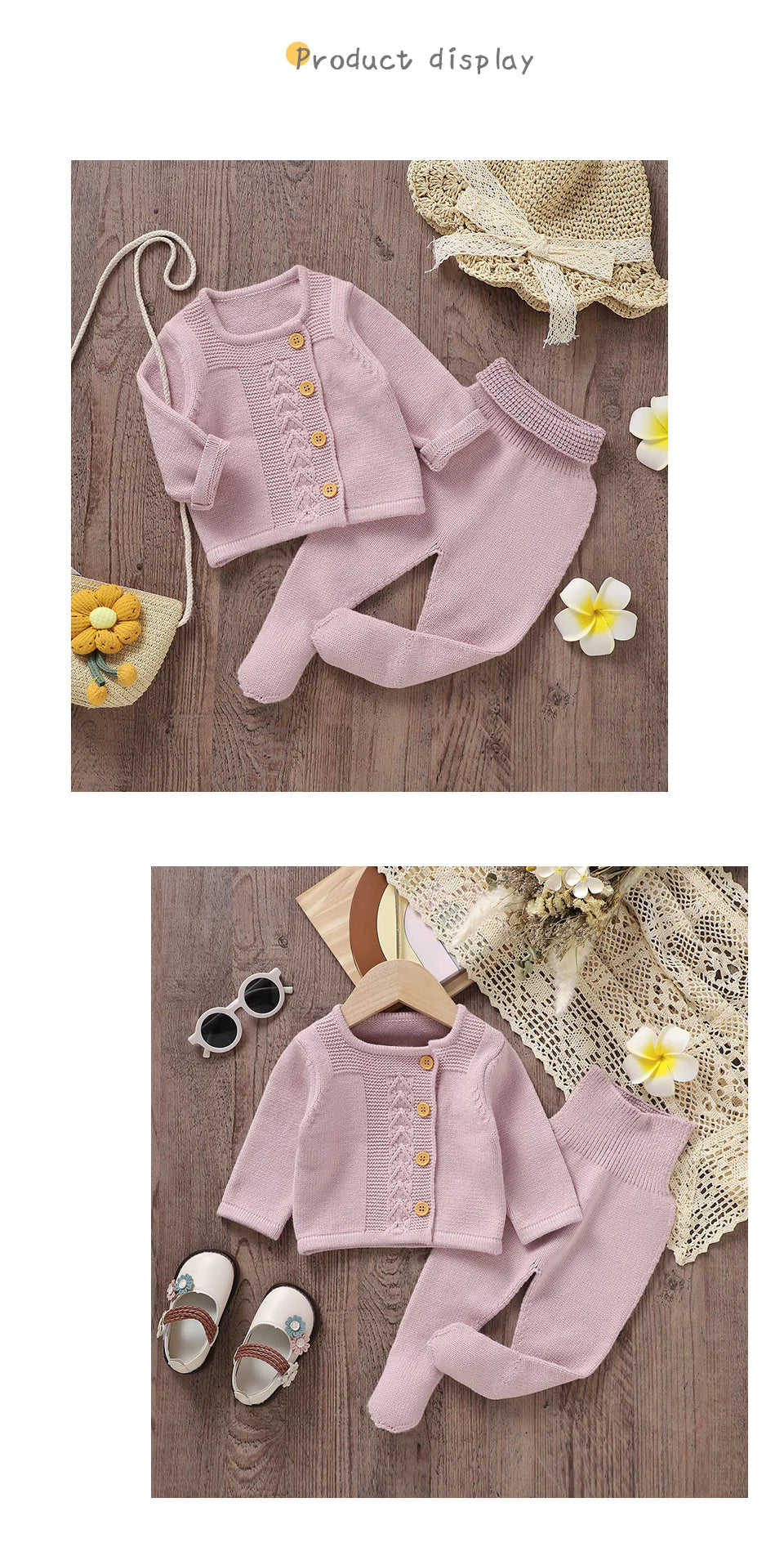 Soft Newborn Knit Outfit Two Piece Baby Set