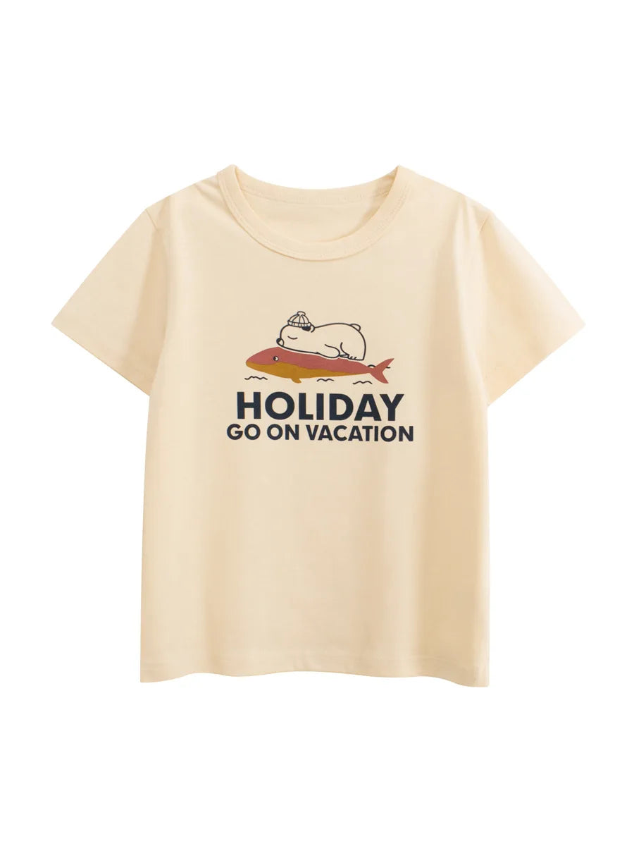 Graffiti Print Everyday Fun Kids Cotton Graphic Shirt