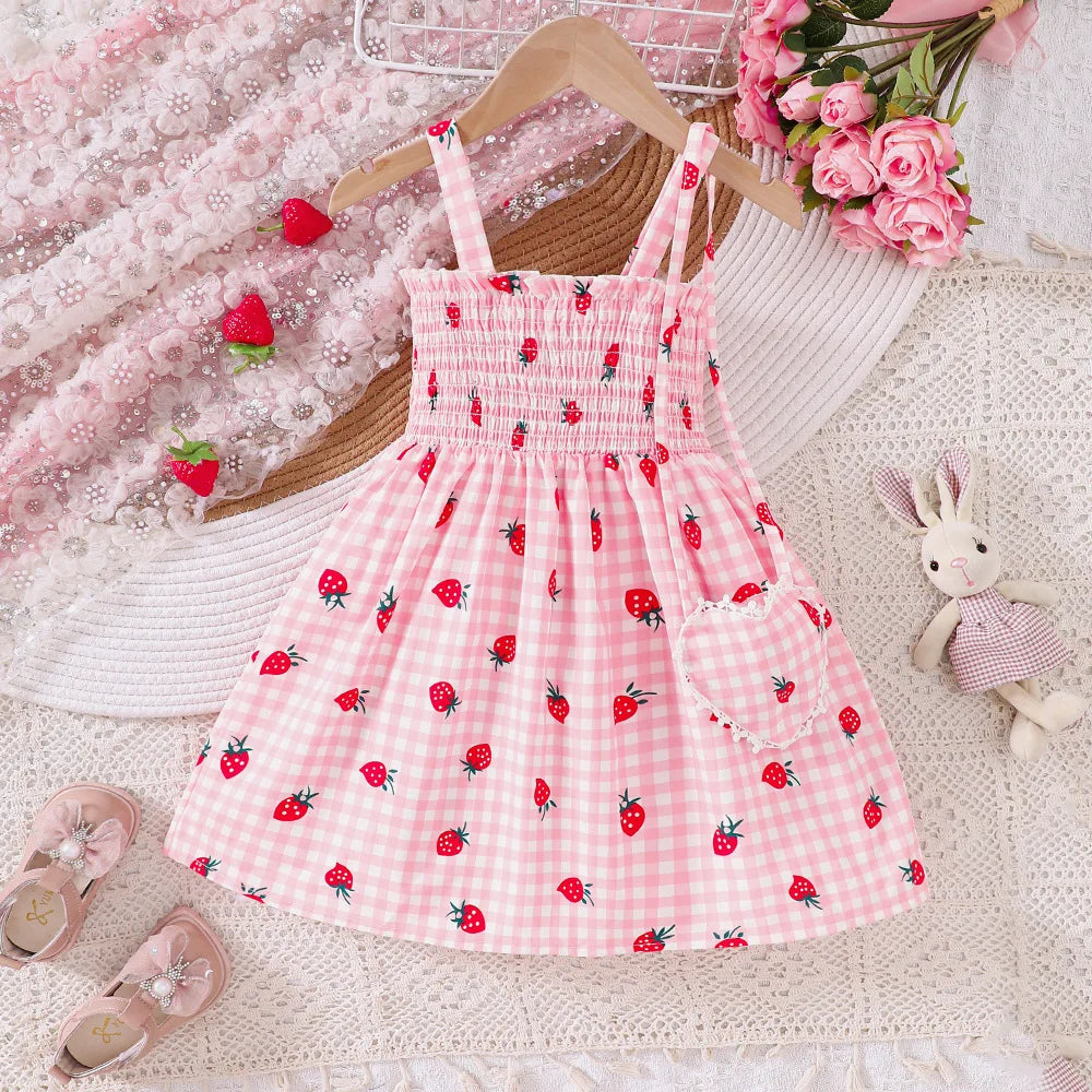 Sweet Strawberry Kid Summer Dress