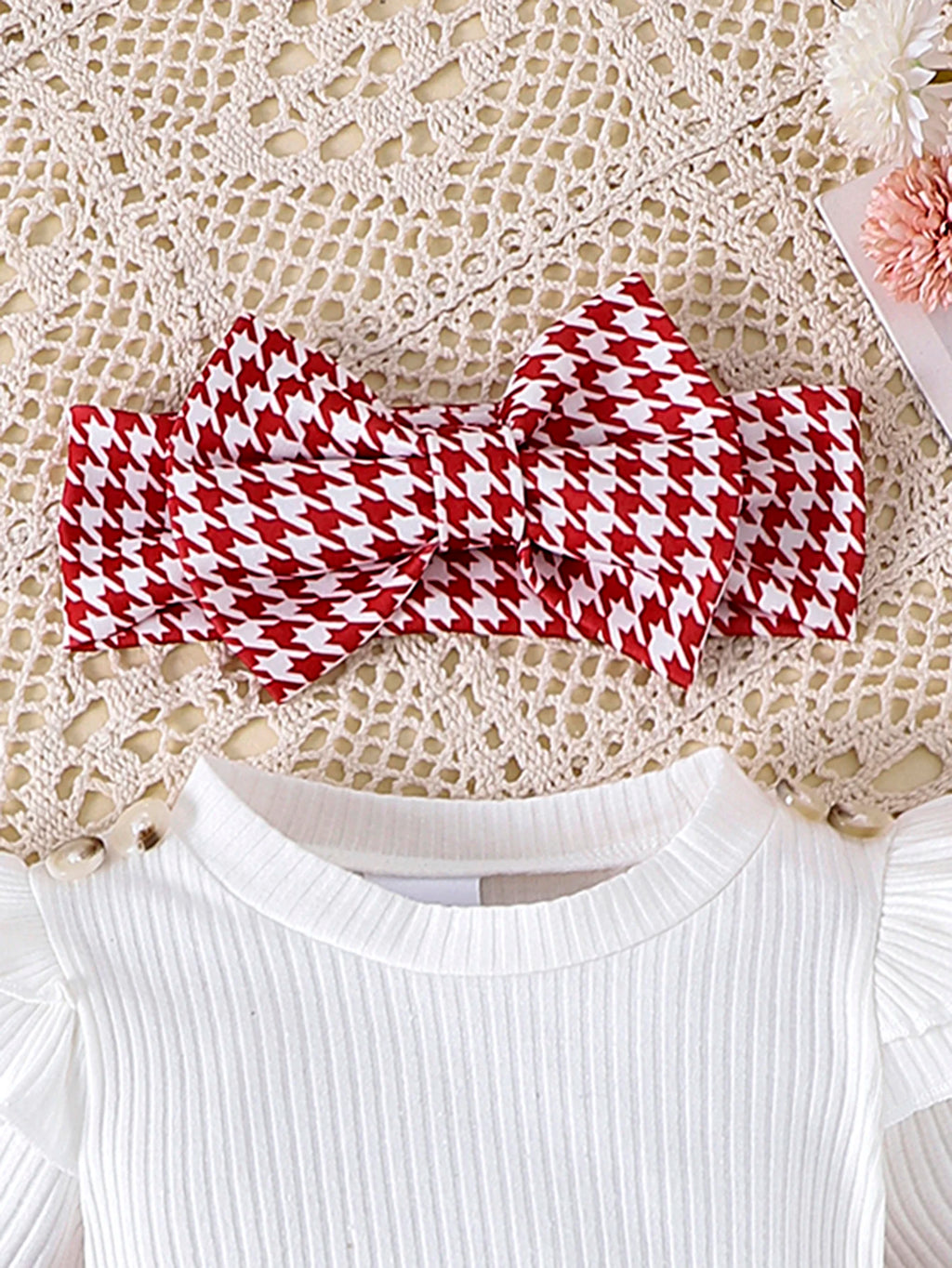 Sweet Autumn Baby Girl Dress Set with Bow Headband and Tights