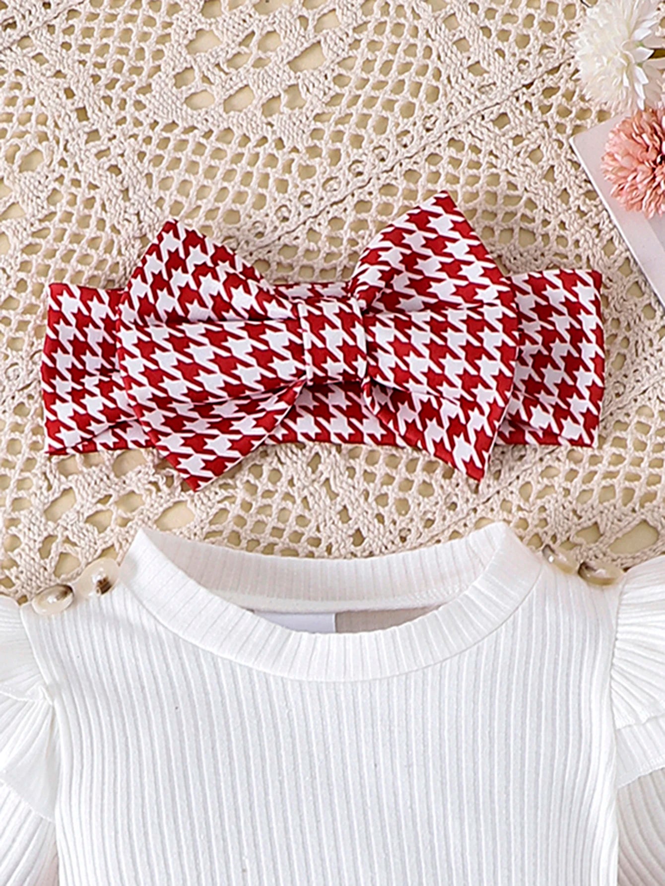 Sweet Autumn Baby Girl Dress Set with Bow Headband and Tights