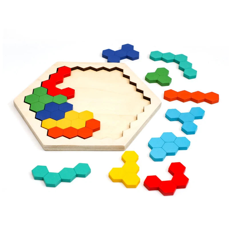 Hexagon Brain Boost Tangram Puzzle