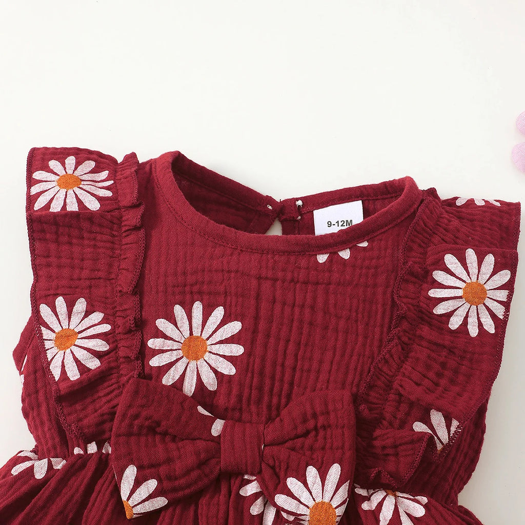 Blooming Daisy Summer Sleeveless Casual  Dress