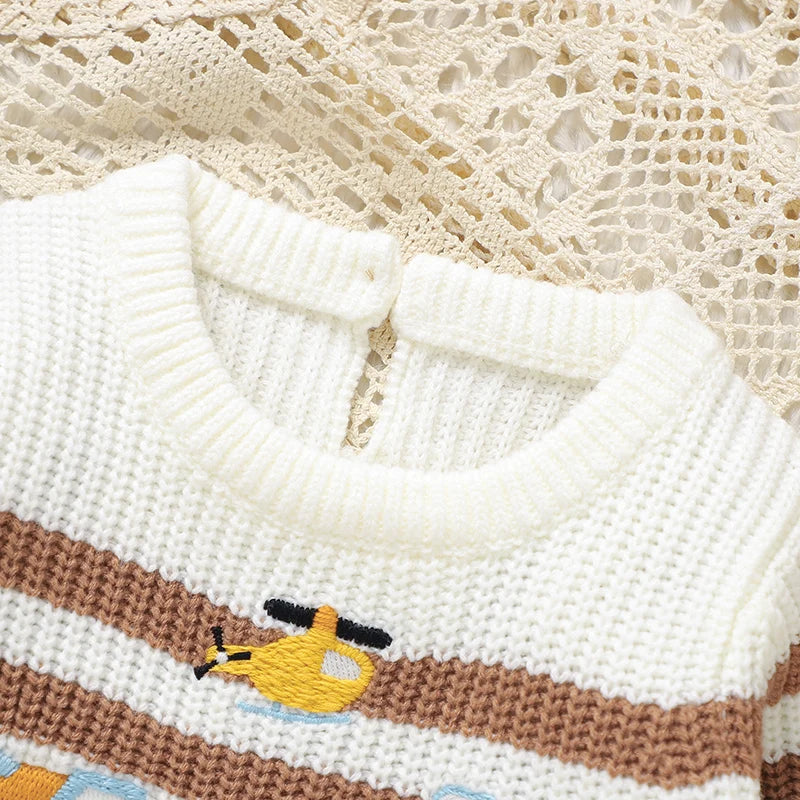 Adorable Truck Knit Sweater for Little Explorers