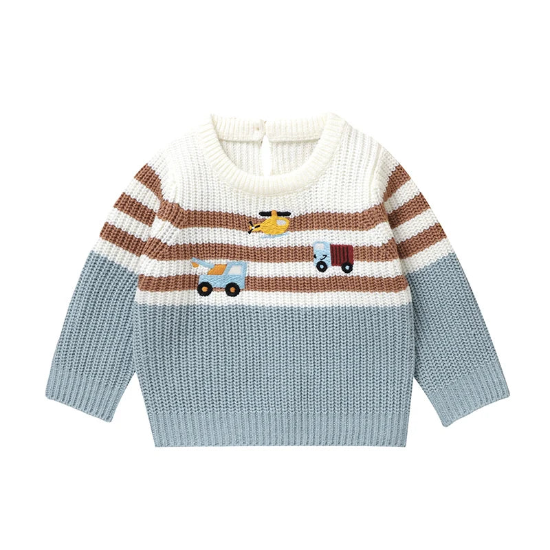 Adorable Truck Knit Sweater for Little Explorers