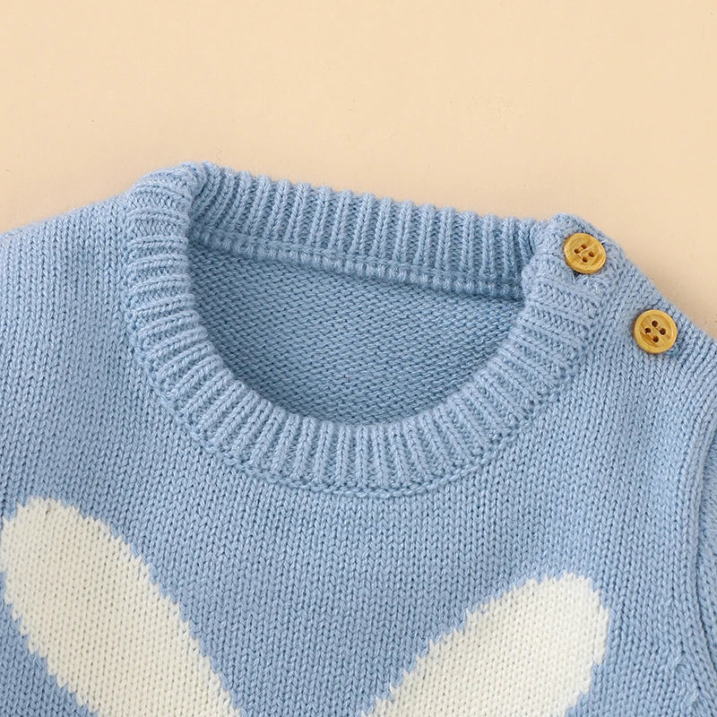 Cute Rabbit Knitted Baby Rompers for Newborns