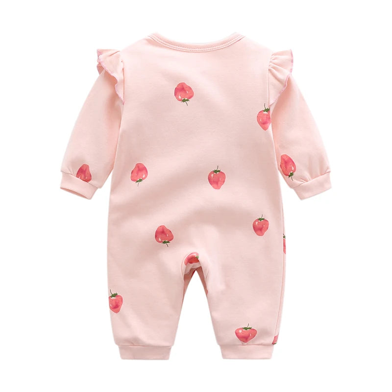 Baby Girl Strawberry Pure Cotton Romper