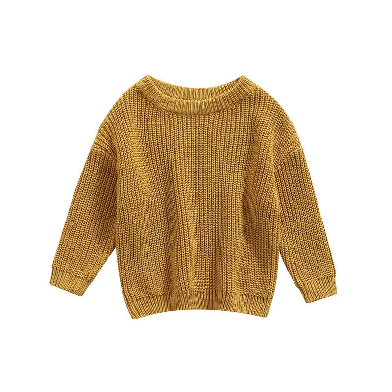 Classic Autumn Knitting Cotton Pullovers  for Kids