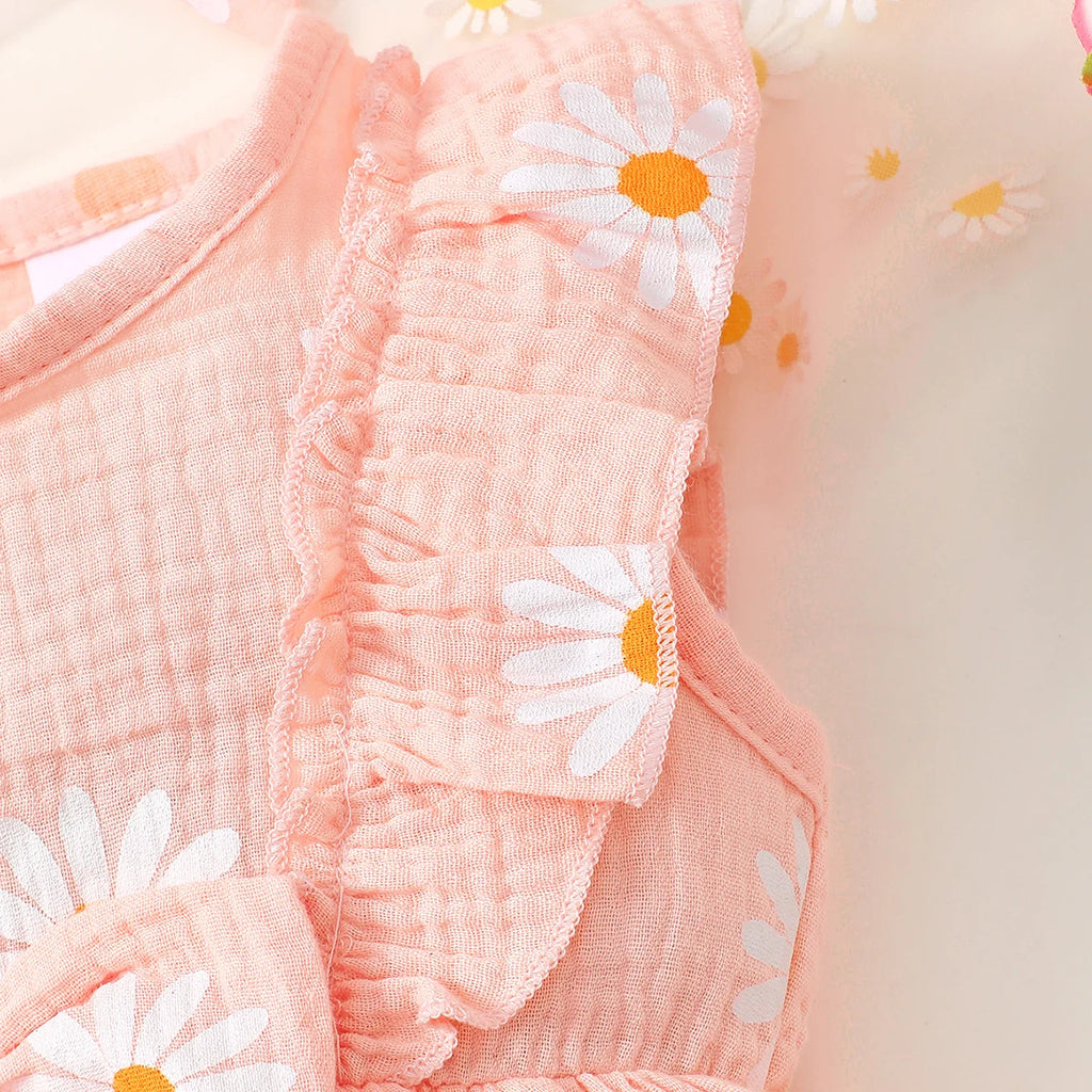 Blooming Daisy Summer Sleeveless Casual  Dress