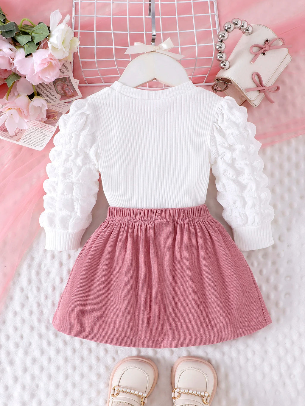 Sweet Heart Winter Pink Skirt for Little Girls
