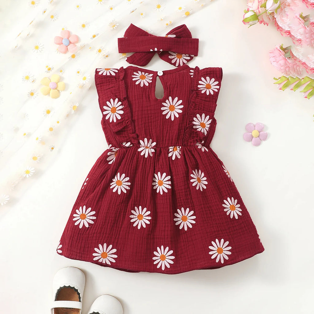 Blooming Daisy Summer Sleeveless Casual  Dress