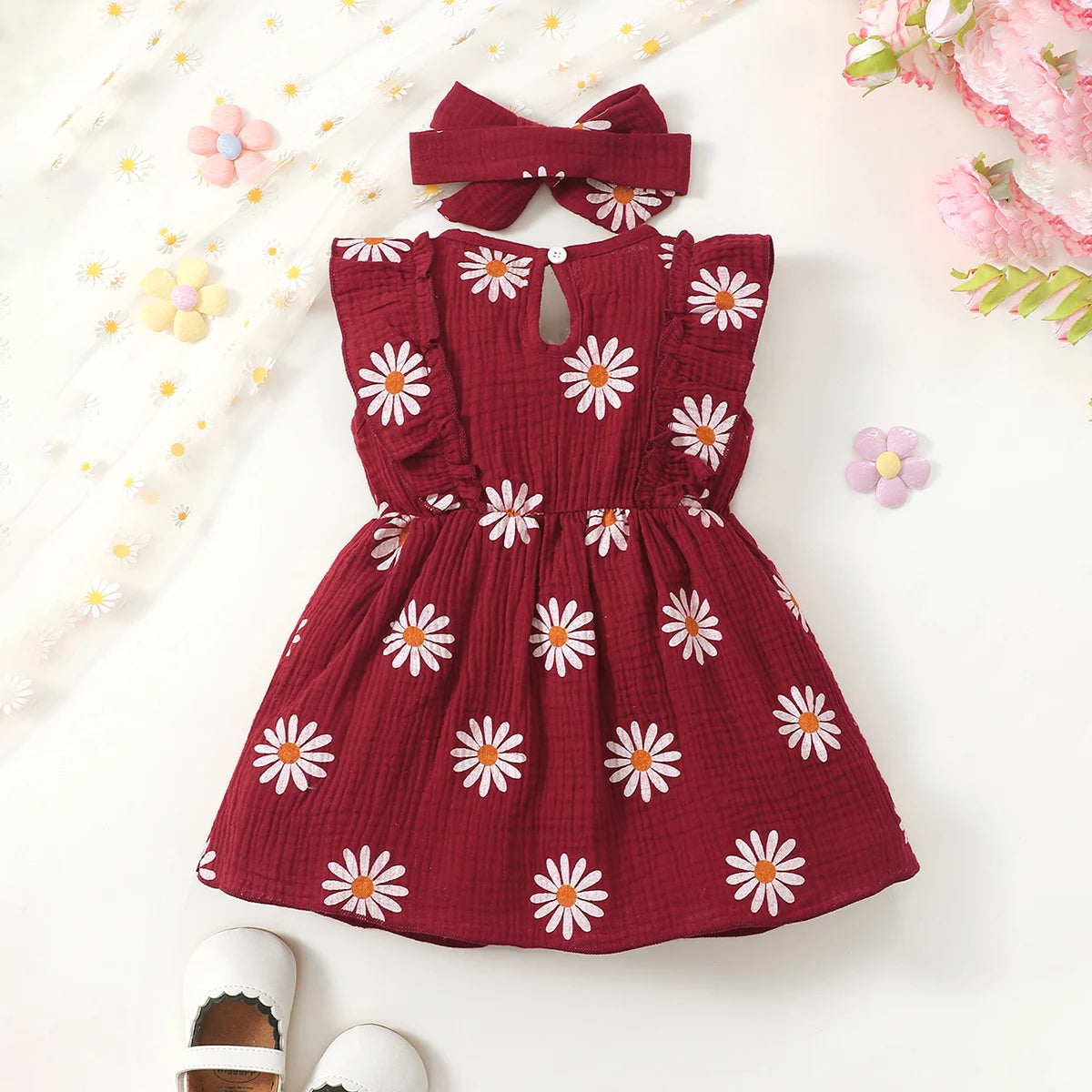 Blooming Daisy Summer Sleeveless Casual  Dress
