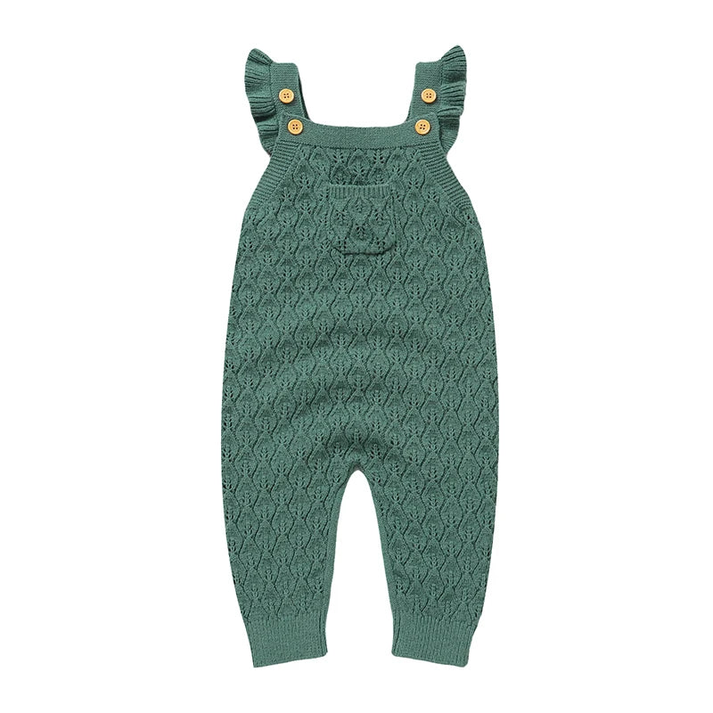 Comfy Knit Baby Sleeveless One Piece Romper Set for Infant