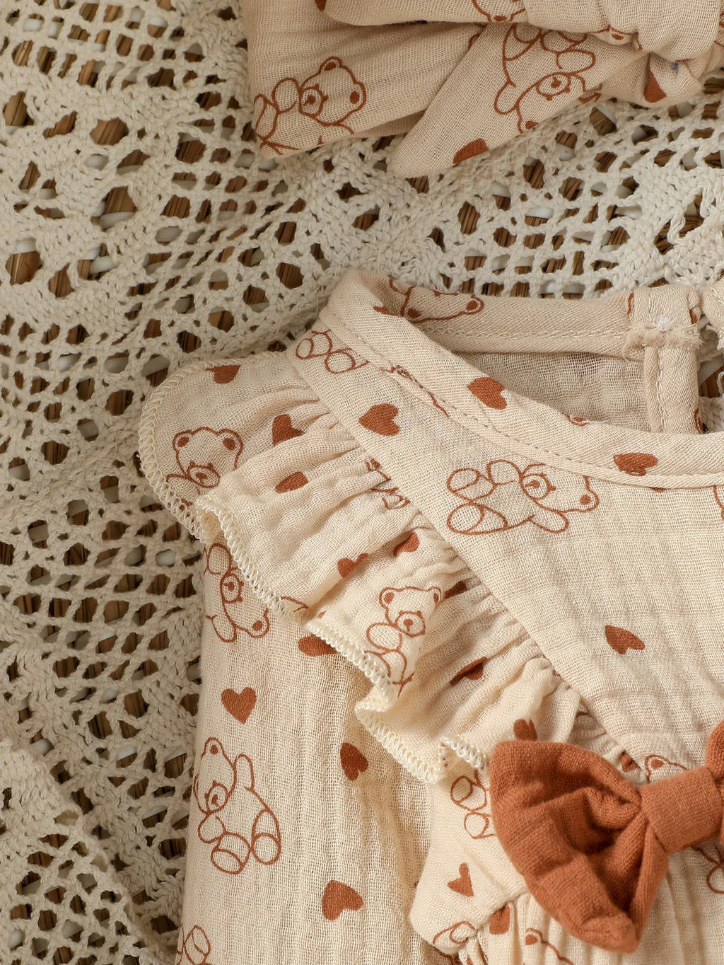 Sweet Floral Baby Romper with Matching Bow Headband Set