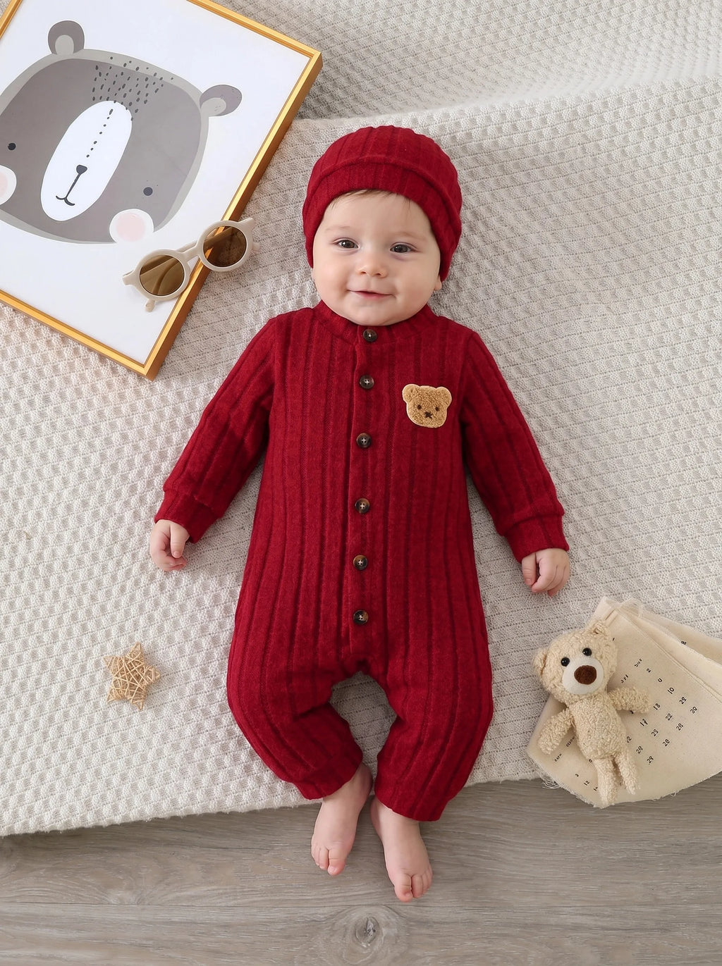 Adorable Bear Onesie for Baby’s Winter Adventures