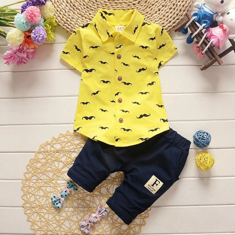 Cute Mustache Baby Outfit for Sunny Days