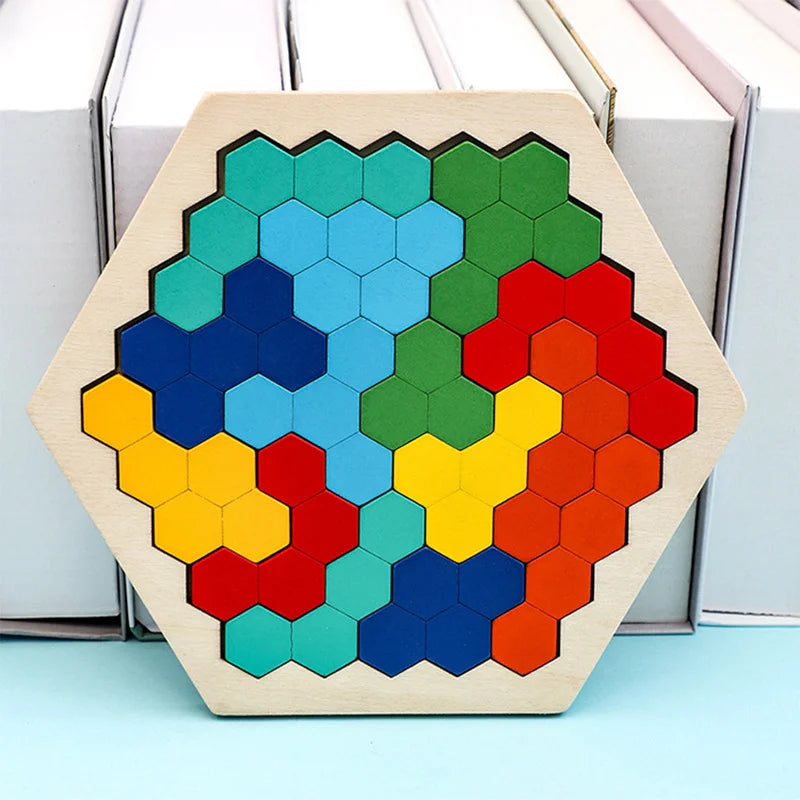 Hexagon Brain Boost Tangram Puzzle