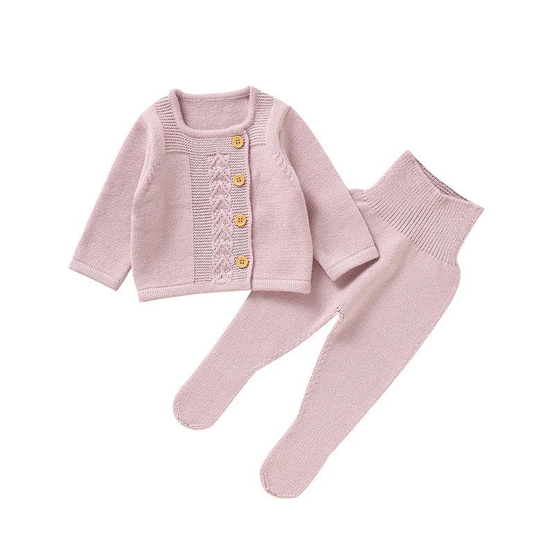 Soft Newborn Knit Outfit Two Piece Baby Set