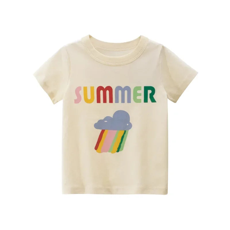 Graffiti Print Everyday Fun Kids Cotton Graphic Shirt