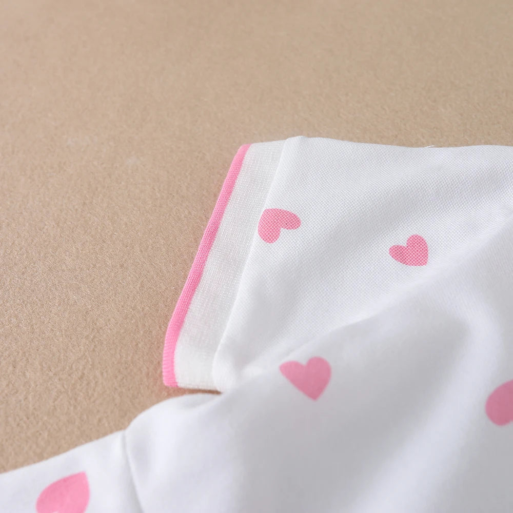 Little Heart Princess Short Sleeve Dress