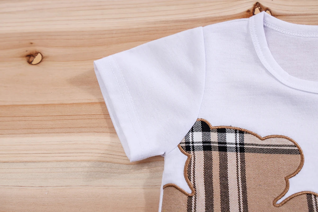 Cute Bear Baby Shorts Set 2pcs