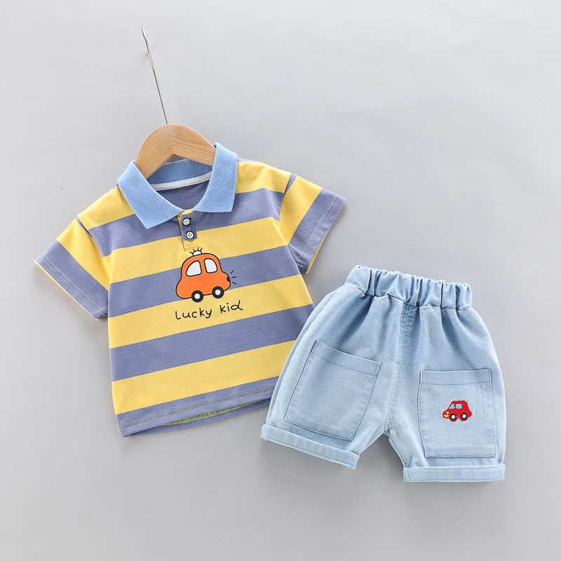 Sunny Adventure Little Kid Boy Summer Outfit