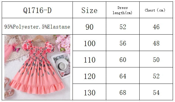 Sweet Summer Rose Dress for Kids