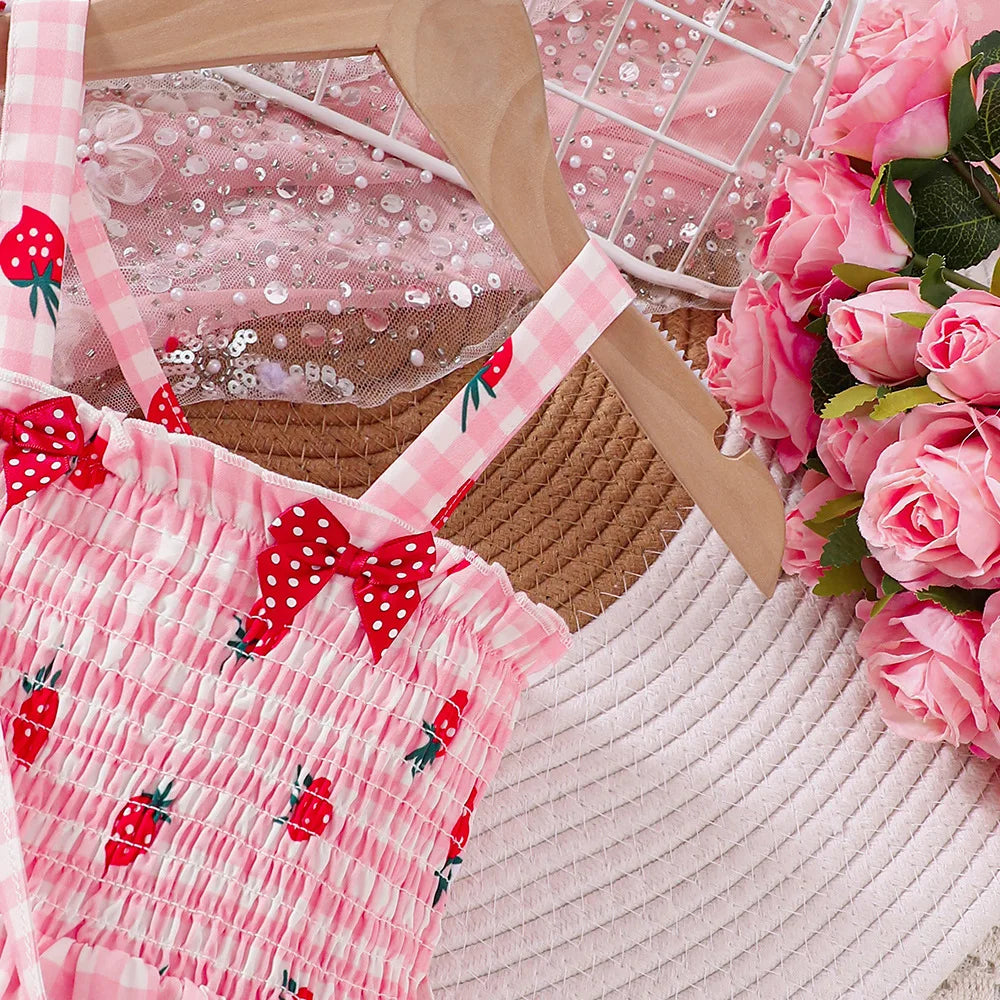 Sweet Strawberry Kid Summer Dress