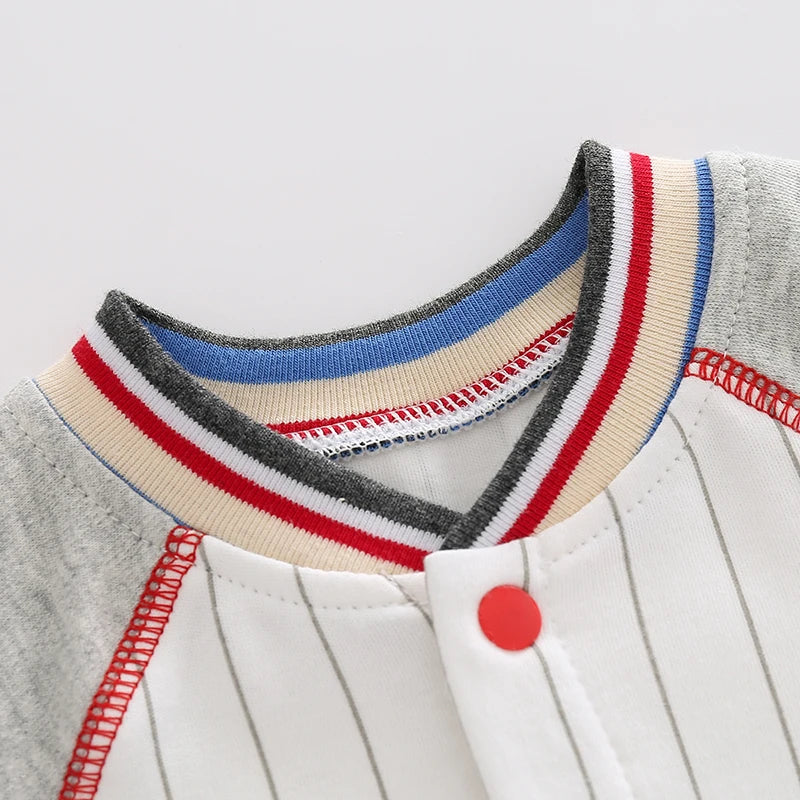 Baby Boy Varsity Baseball Pure Cotton Romper