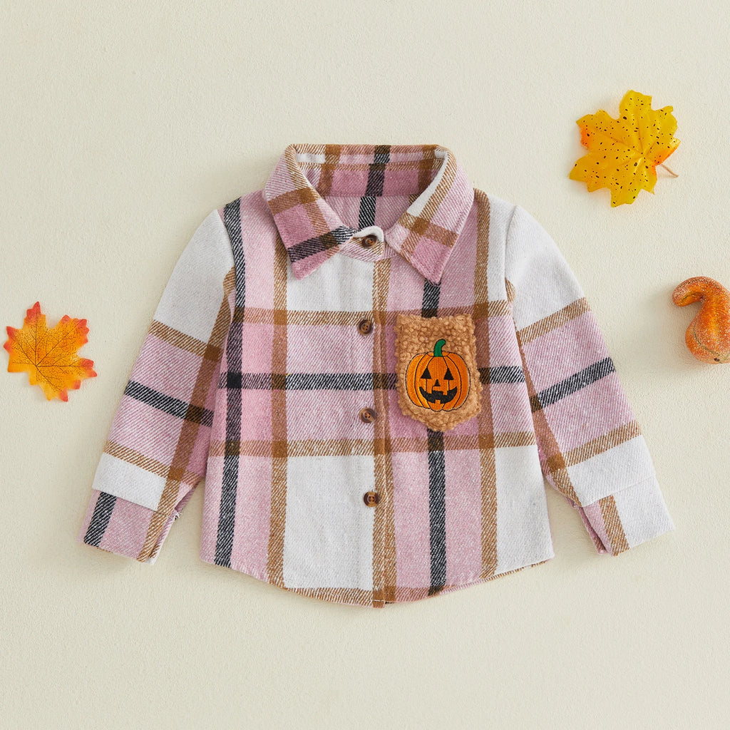 Little Pumpkin Embroidery Cardigan Coat