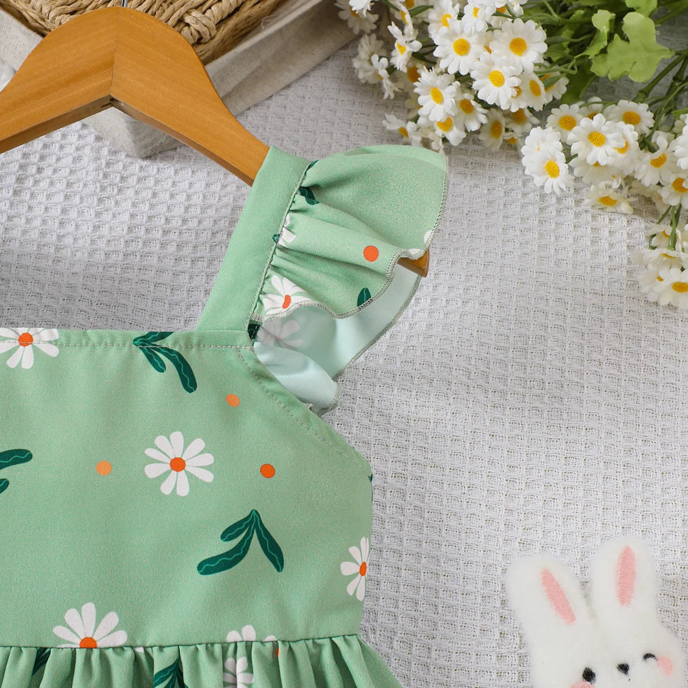 Sunny Garden Girls Flutter Sleeve Dress